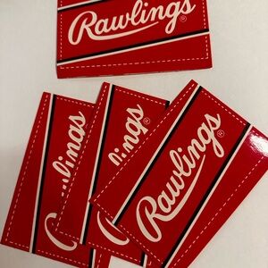 Rawlings Red and White Logo Decals Stickers Lot of 4